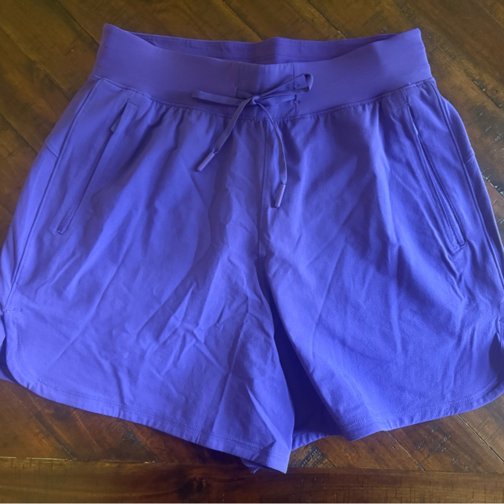 Lululemon Purple Athletic Running Shorts Size 4 Zip Pockets